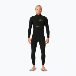 Pianka do pływania męska Rip Curl Dawn Patrol 4/3 mm Chest Zip black. Czarne buty sportowe męskie Rip Curl, bez zapięcia, rowerowe. Za 1,469.00 zł.