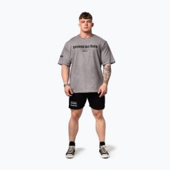 Koszulka treningowa męska NEBBIA Washed-Off Heavyweight Grind. Szare buty sportowe męskie Nebbia, m, bez wzorów, bez kołnierzyka, bez ramiączek, na fitness i siłownię. Za 189.99 zł.