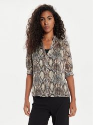 Morgan Koszula 242-CLIPA.F Brązowy Regular Fit. Brązowe bluzki damskie Morgan, bez wzorów, z syntetyku, bez kołnierzyka, bez ramiączek. Za 209.99 zł.