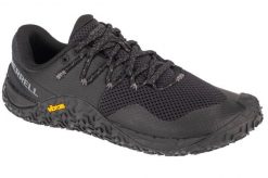 Buty do biegania damskie Merrell Trail Glove 7. Czarne obuwie sportowe damskie Merrell, bez wzorów, z gumy, do biegania. Za 509.99 zł.