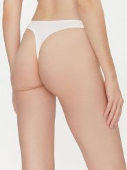 Tommy Hilfiger Stringi UW0UW05741 Biały. Białe stringi damskie Tommy Hilfiger, m, bez wzorów, z bawełny. Za 49.99 zł.