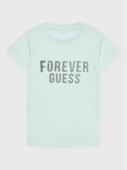 Guess T-Shirt K3RI05 K6YW3 Niebieski Regular Fit. Niebieskie t-shirty i topy dla dziewczynek Guess, z aplikacjami, z bawełny, bez ramiączek. Za 59.99 zł.