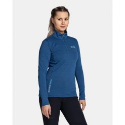 Damska bluza techniczna Kilpi MONTALE-W. Niebieskie bluzy damskie Kilpi, bez wzorów, z materiału, bez kaptura, trekkingowe. Za 215.49 zł.