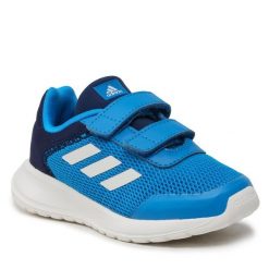 Sneakersy adidas. Niebieskie półbuty dziewczęce Adidas, bez wzorów, bez zapięcia. Za 99.99 zł.
