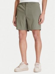 Calvin Klein Szorty materiałowe LV04LF610G Khaki Straight Fit. Brązowe szorty męskie Calvin Klein, m, bez wzorów, z materiału. Za 329.99 zł.