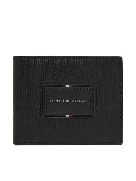 Tommy Hilfiger Portfel Th Foundation Cc And Coin AM0AM14506 Czarny. Czarne portfele męskie Tommy Hilfiger, bez wzorów, ze skóry. Za 349.99 zł.