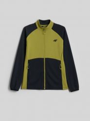4F Bluza trekkingowa slim bez kaptura damska - czarna S. Czarne bluzy damskie 4f, s, bez wzorów, bez kaptura. Za 199.99 zł.