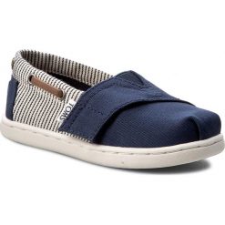 Półbuty TOMS - Bimini 10010048 Navy Canvas/Stripes. Niebieskie półbuty chłopięce Toms, bez wzorów, z materiału, bez zapięcia. W wyprzedaży za 139.00 zł.