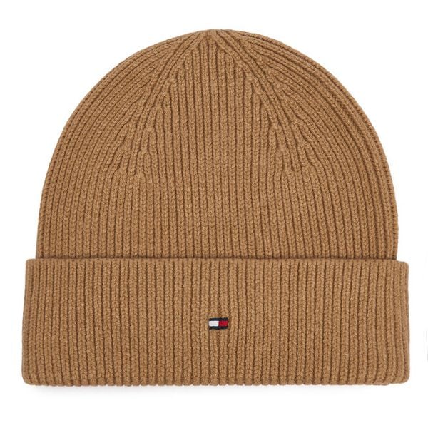 Czapka Tommy Hilfiger. Brązowe czapki i kapelusze damskie Tommy Hilfiger, na zimę, bez wzorów. Za 189.99 zł.