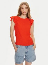 Pieces Bluzka Luna 17147178 Czerwony Regular Fit. Czerwone bluzki damskie Pieces, xs, bez wzorów, z syntetyku, bez kołnierzyka, bez ramiączek. Za 49.99 zł.