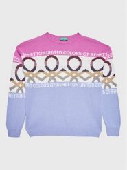 United Colors Of Benetton Sweter 1194Q101X Fioletowy Regular Fit. Fioletowe swetry dla dziewczynek United Colors Of Benetton, bez wzorów, z bawełny, bez kołnierzyka, bez ramiączek, bez kaptura. Za 179.00 zł.