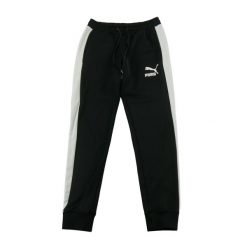 Second life - Spodnie dresowe męskie Puma Classics T7 Regular Fit - Stan dobry. Czarne spodnie sportowe męskie Puma, m, bez wzorów, z dresówki, do biegania. Za 76.64 zł.
