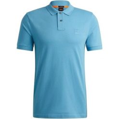 Koszulka polo męska BOSS Passenger Open Blue slim fit niebieska (50507803-486). Niebieskie koszulki sportowe męskie Boss, m, bez wzorów, bez kołnierzyka, bez ramiączek. Za 219.00 zł.