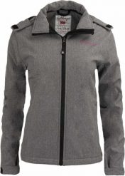 Damska kurtka softshell Spitsbergen Norwegia Wms Softshell Jacket Mela Grey. Szare kurtki damskie Erima, xl, bez wzorów, z materiału. Za 255.99 zł.