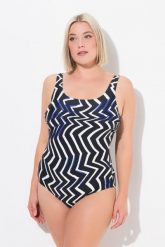 Damskie Kostium kąpielowy różowy bez miękkich miseczek okrągły dekolt. Czarne kostiumy jednoczęściowe damskie Ulla Popken, plus size, bez wzorów, z elastanu, sportowe, plus size, do pływania. Za 199.99 zł.