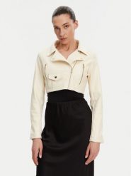 Rinascimento Kurtka z imitacji skóry CFC0119617003 Beżowy Regular Fit. Brązowe kurtki damskie Rinascimento, l, bez wzorów, ze skóry, bez kaptura. Za 289.99 zł.