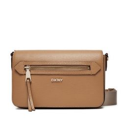 Torebka DKNY. Brązowe listonoszki damskie DKNY, bez wzorów, bez dodatków. Za 699.99 zł.