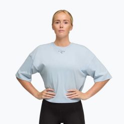 Koszulka treningowa damska PUMA Hyrox Cropped Lifestyle Tee gray. Szare koszulki sportowe damskie Puma, l, bez wzorów, z materiału, bez kołnierzyka, bez ramiączek, na fitness i siłownię. Za 149.99 zł.