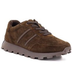 Skórzane półbuty sneakersy platformy brązowy S.Barski. Brązowe półbuty na co dzień męskie S.BARSKI, ze skóry, bez zapięcia. Za 209.99 zł.