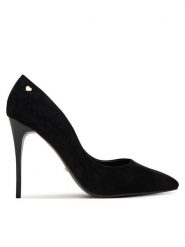 DeeZee Szpilki AB2-4503B Czarny. Czarne szpilki damskie DeeZee, bez wzorów, z materiału, bez obcasa, bez zapięcia. Za 139.99 zł.
