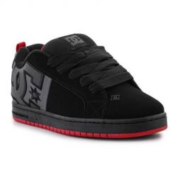 Buty do chodzenia męskie DC Court Graffik. Czarne trampki męskie DC Shoes, bez wzorów, z materiału, bez zapięcia. Za 334.25 zł.