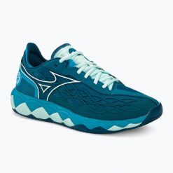 Buty do tenisa męskie Mizuno Wave Enforce Tour AC. Niebieskie buty sportowe męskie Mizuno, bez zapięcia, tenisowe, mizuno wave. Za 719.99 zł.