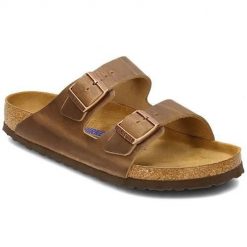 Klapki Birkenstock Arizona Tabacco. Brązowe buty sportowe męskie Birkenstock, z materiału. Za 519.00 zł.