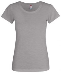 Clique Slub-T Women dopasowany T-shirt 100% bawełna szary – grey. Szare t-shirty damskie CLIQUE, m, bez wzorów, z bawełny, bez kołnierzyka. Za 116.62 zł.