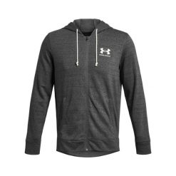 Bluza z kapturem i zamkiem błyskawicznym Under Armour Rival Terry. Białe bluzy męskie Under Armour, xl, bez wzorów, z materiału, z kapturem. Za 276.50 zł.