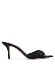 Elisabetta Franchi Klapki SA-76L-62E2-V500 Czarny. Czarne klapki damskie Elisabetta Franchi, bez wzorów, z materiału, bez obcasa. Za 2,129.00 zł.