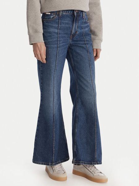 Guess Jeans Jeansy W6RA0R D6334 Niebieski Wide Leg. Niebieskie jeansy damskie Guess Jeans. Za 354.99 zł.