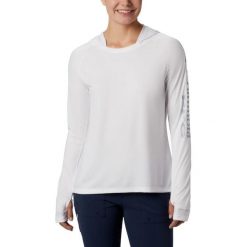 Koszulka sportowa damska Columbia Tidal z długim rękawem. Białe koszulki sportowe damskie Columbia, s, bez wzorów, bez kołnierzyka, bez ramiączek. W wyprzedaży za 280.00 zł.