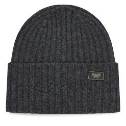 Czapka Weekend Max Mara. Szare czapki i kapelusze damskie Weekend Max Mara, na zimę, bez wzorów. Za 374.99 zł.