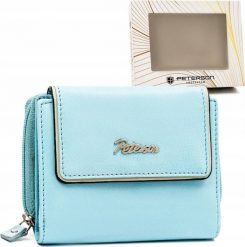 Peterson Mały, skórzany portfel damski na zatrzask i suwak - Peterson NoSize. Portfele damskie Peterson, bez wzorów. Za 180.18 zł.