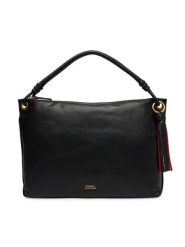 Tommy Hilfiger Torebka Th Statement Leather Bag AW0AW18621 Czarny. Czarne torebki do ręki damskie Tommy Hilfiger, bez wzorów, ze skóry, bez dodatków. Za 1,099.00 zł.
