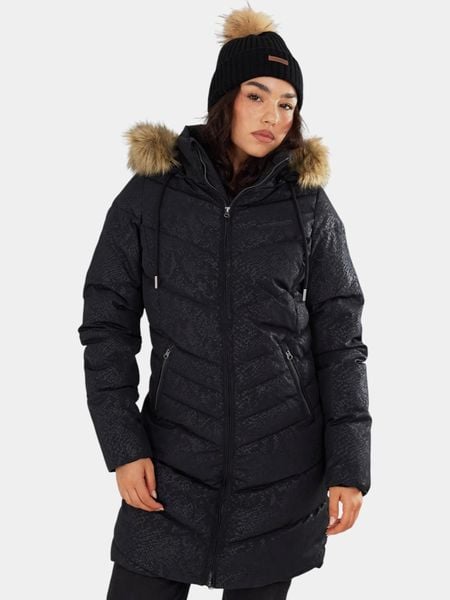 Płaszcz Zimowy Damski Fundango Puppis. Czarne płaszcze damskie Fundango, na zimę, m, bez wzorów, z futra, eleganckie, długie, bez kaptura. Za 499.00 zł.