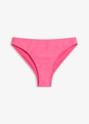 Figi bikini z wysokim wycięciem nogawek. Zielone bikini damskie bonprix, bez wzorów. Za 27.99 zł.