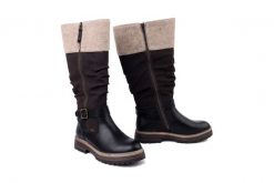 RIEKER TEX 93092-90 black combination, kozaki damskie. Czarne kozaki damskie Rieker, bez obcasa, na obcasie. Za 399.42 zł.