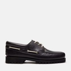 Timberland Auth Boat Shoe Black Mokasyny męskie. Czarne mokasyny męskie Timberland, z gumy, casualowe. Za 629.99 zł.