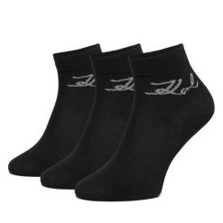 Skarpety długie KARL LAGERFELD. Czarne skarpety damskie KARL LAGERFELD, bez wzorów. Za 129.99 zł.