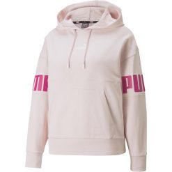 Bluza treningowa damska Puma Power Colorblock Hoodie TR. Czerwone bluzy damskie Puma, m, bez wzorów, z bawełny, z kapturem. Za 383.00 zł.