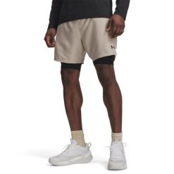 Under Armour Męskie Szorty 2-w-1 Vanish Woven 2.0 6013950. Brązowe krótkie spodenki sportowe męskie Under Armour, m, bez wzorów, z materiału, na fitness i siłownię. Za 245.25 zł.
