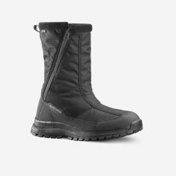Buty turystyczne śniegowce męskie Quechua SH100 zamek. Czarne śniegowce i trapery męskie QUECHUA, na zimę, sportowe, bez zapięcia. Za 179.99 zł.