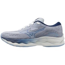 Buty do biegania damskie Mizuno Wave Serene. Niebieskie obuwie sportowe damskie Mizuno, bez wzorów, do biegania, mizuno wave. Za 549.99 zł.