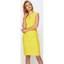 Answear - Sukienka. Żółte sukienki damskie ANSWEAR, m, bez wzorów, z dzianiny, casualowe, bez kołnierzyka, bez ramiączek. Za 129.90 zł.