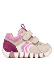Geox Sneakersy B Iupidoo Girl B3558C 05422 C5378 Beżowy. Brązowe buty sportowe dziewczęce Geox, bez wzorów, ze skóry, bez zapięcia. Za 269.99 zł.