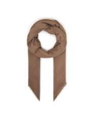 Elisabetta Franchi Szal SC-14F-61E2-229 Beżowy. Brązowe czapki i kapelusze damskie Elisabetta Franchi, bez wzorów, z wiskozy. Za 559.99 zł.