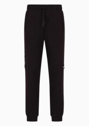 Spodnie dresowe męskie EA7 Emporio Armani sportowe czarne (6DPP57-PJOGZ-1200). Czarne spodnie sportowe męskie EA7, na lato, m, bez wzorów, z dresówki, trekkingowe. Za 379.00 zł.