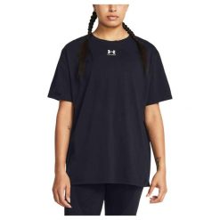 Koszulka damska Under Armour Campus Oversize. Białe koszulki sportowe damskie Under Armour, s, bez wzorów, sportowe, bez kołnierzyka. Za 90.12 zł.