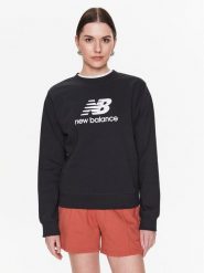 New Balance Bluza Essentials Stacked Logo WT31532 Czarny Relaxed Fit. Czarne bluzy damskie New Balance, xl, bez wzorów, z syntetyku, bez kaptura. Za 249.99 zł.